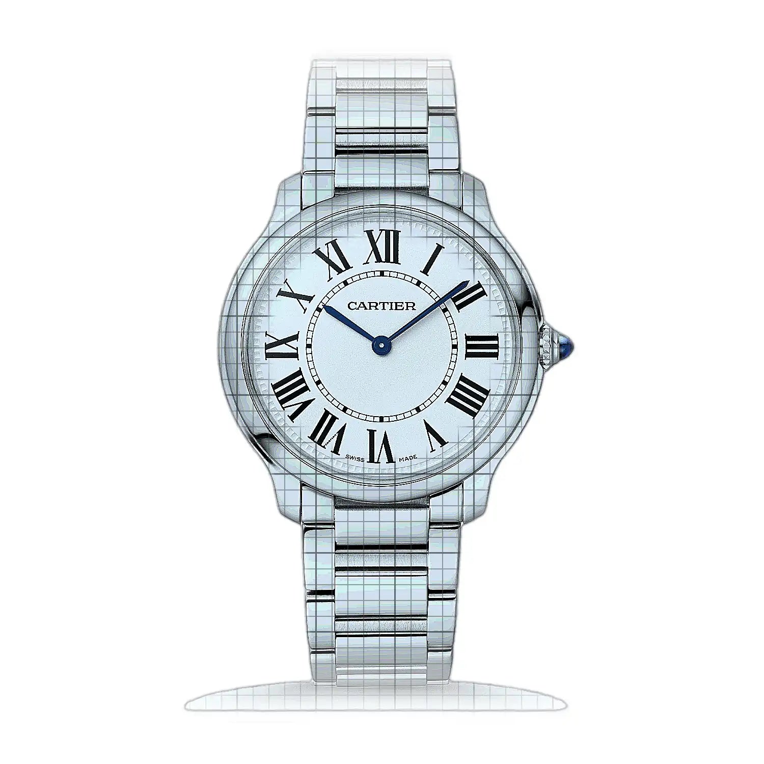 Cartier Ronde Must de Cartier WSRN0034 Silver Dial Stainless steel 36mm Watch