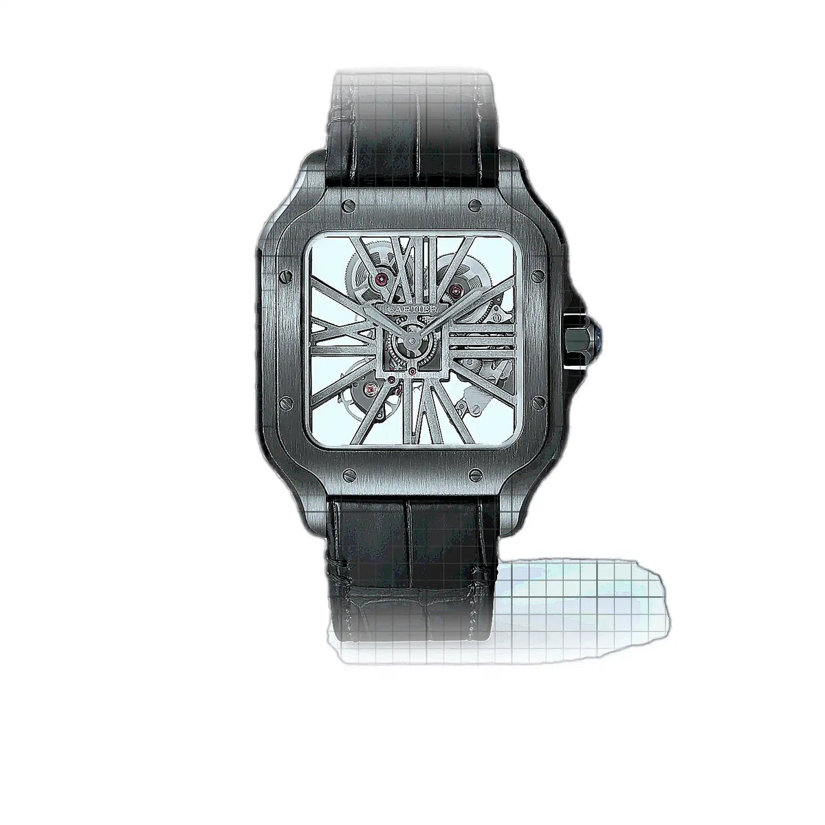 Cartier Santos WHSA0009 Skeleton Dial Stainless steel 48mm Watch