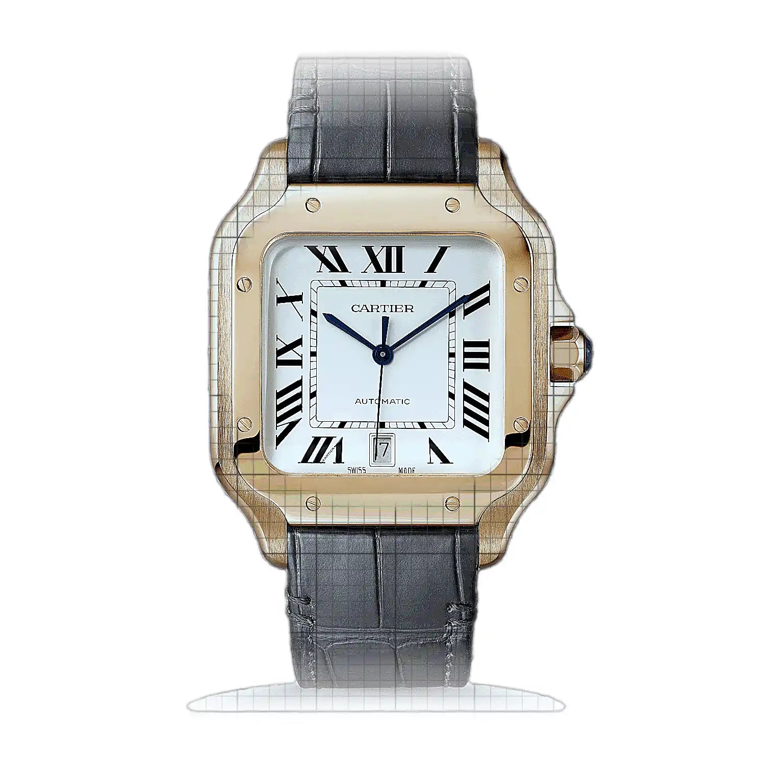 Cartier Santos de Cartier WGSA0019 White Dial Rose gold 40mm Watch