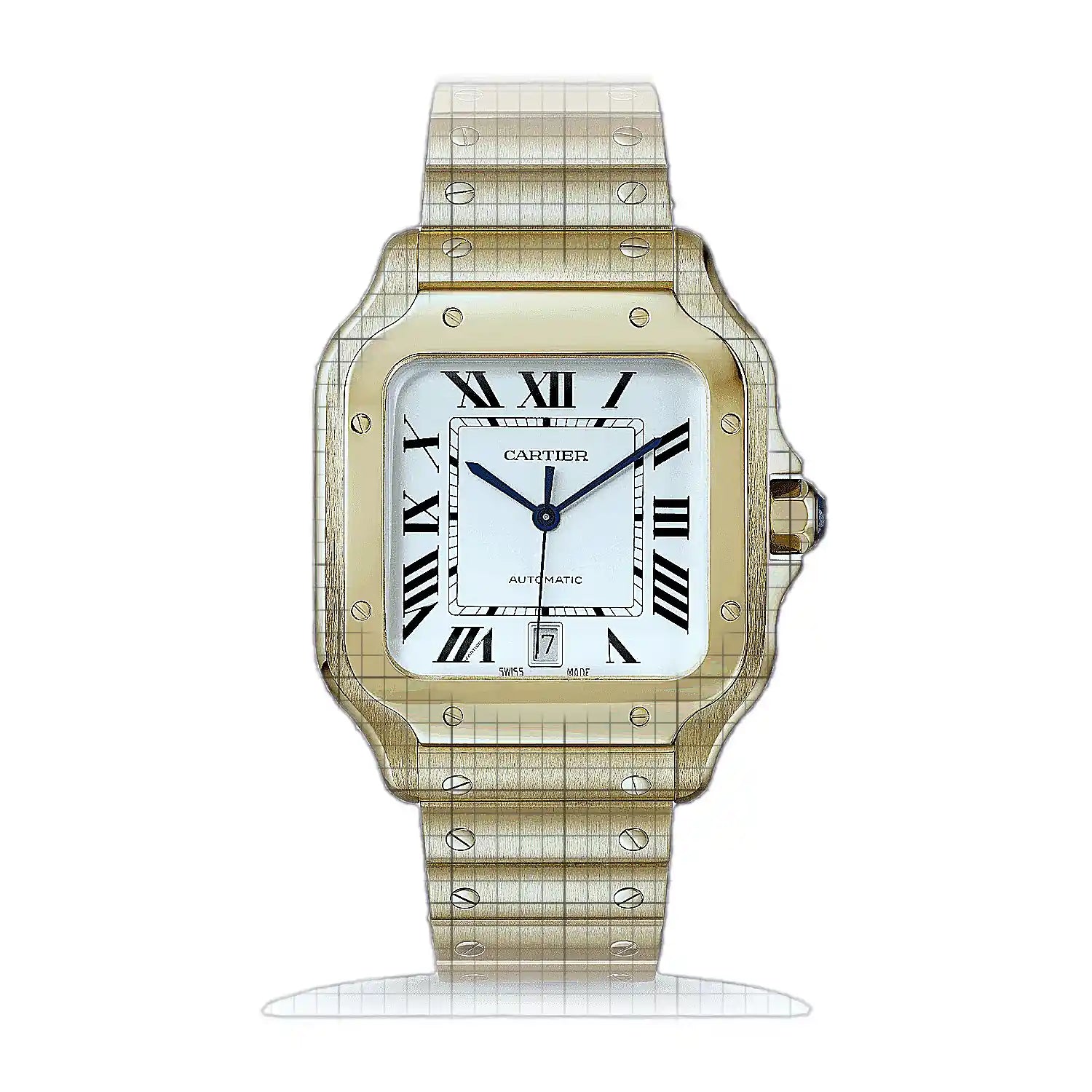 Cartier Santos de Cartier WGSA0029 White Dial Yellow gold 40mm Watch