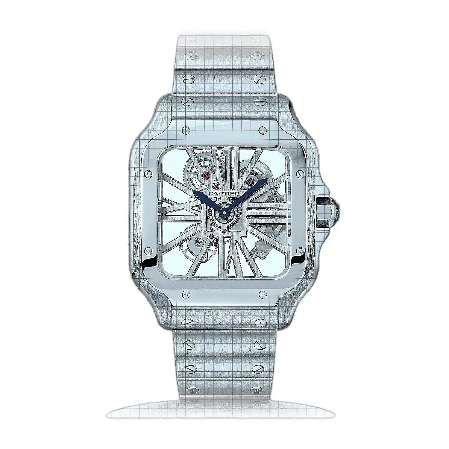 Cartier Santos de Cartier Skeletonized WHSA0015 Skeleton Dial Stainless steel 40mm Watch