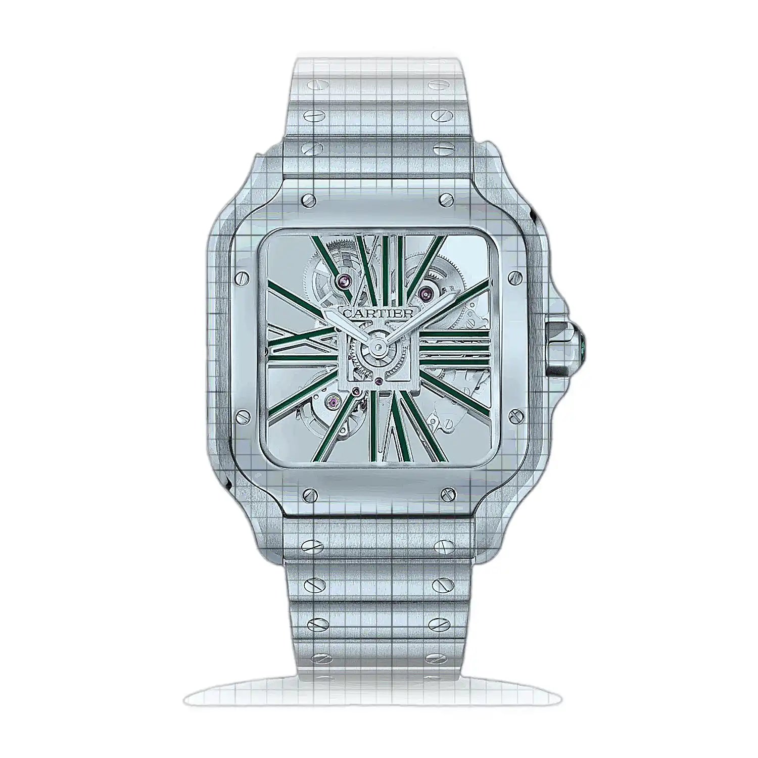 Cartier Santos de Cartier skeletonized WHSA0028 Skeleton Dial Stainless steel 40mm Watch