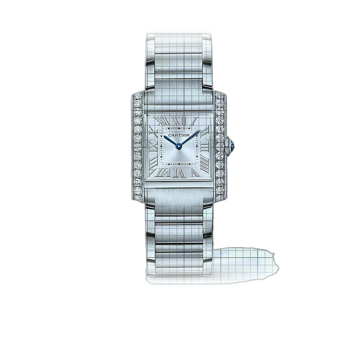 Cartier Tank W4TA0028 Silver Dial Stainless steel 32mm Watch