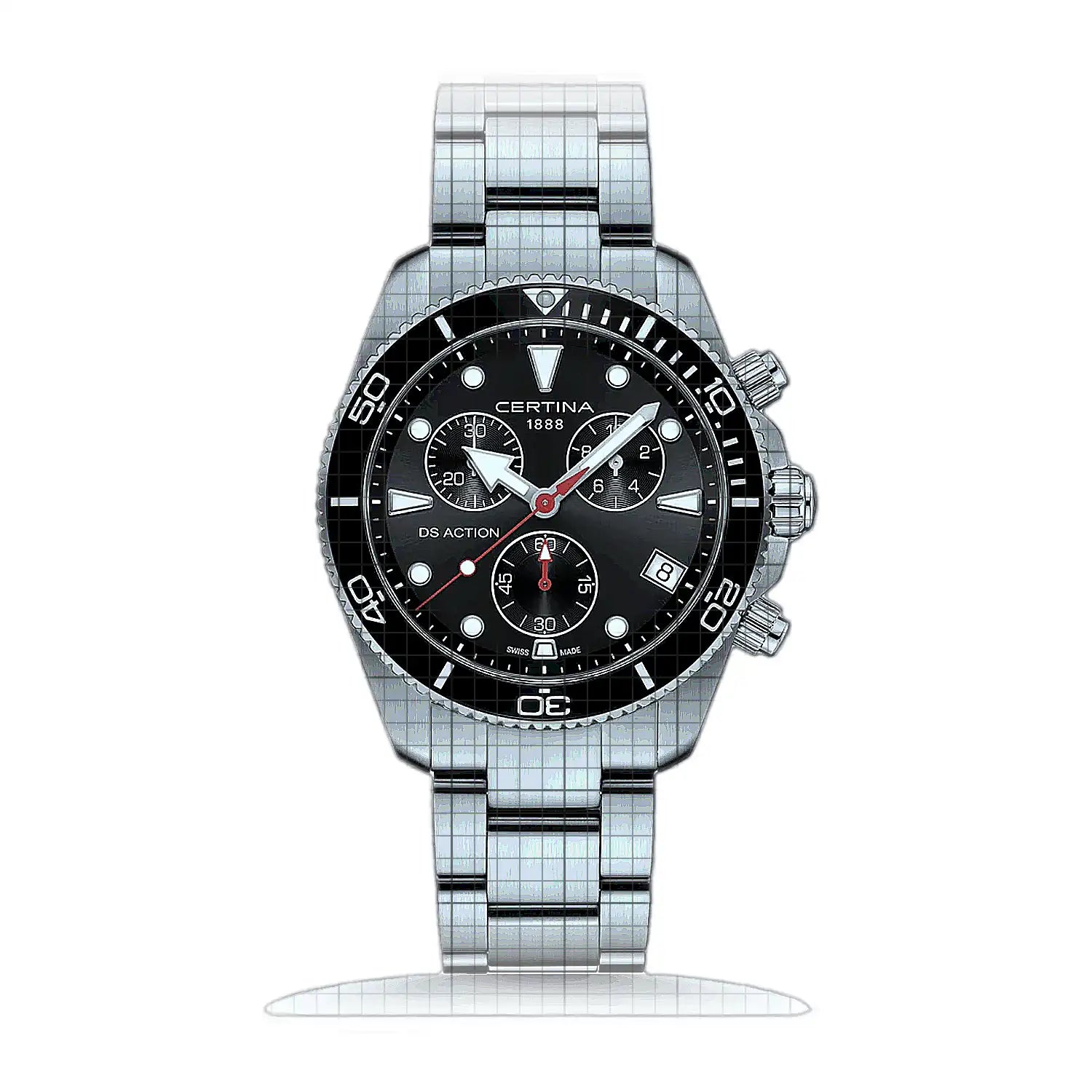 Certina DS Action Chrono C048.417.11.051.00 Black Dial Stainless steel 42mm Watch