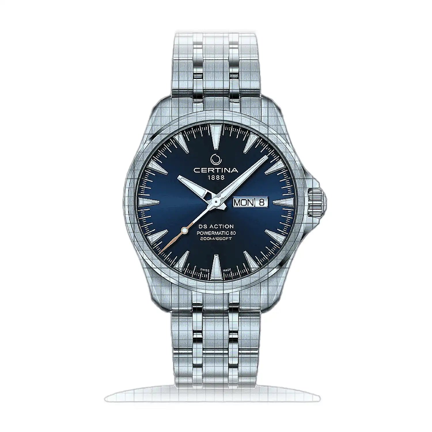 Certina DS Action Day Date C032.430.11.041.00 Blue Dial Stainless steel 41mm Watch