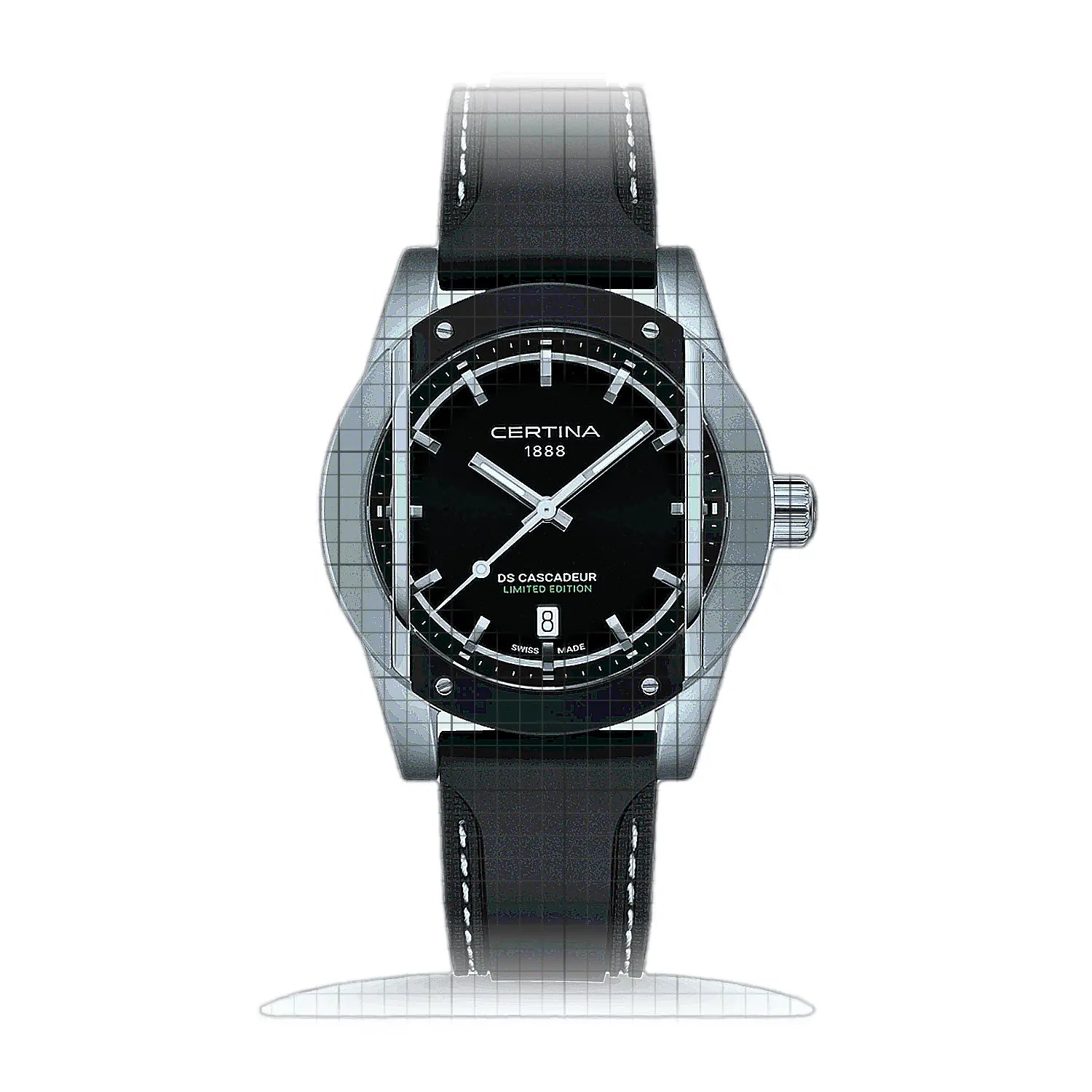 Certina DS Cascadeur C046.410.27.051.10 Black Dial Stainless steel 41mm Watch