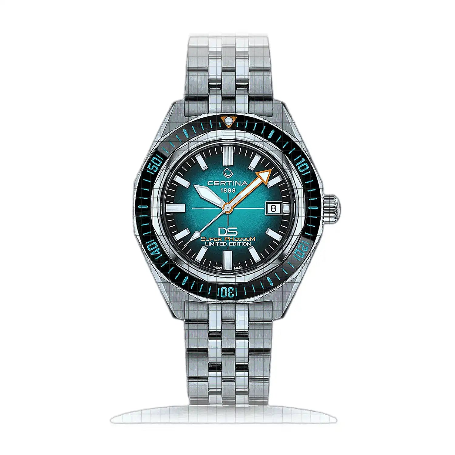 Certina DS SUPER PH2000M C050.607.44.041.10 Blue Dial Titanium 43mm Watch