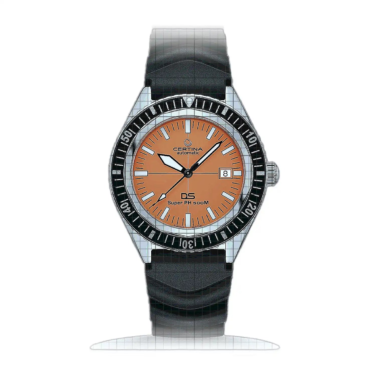 Certina DS Super PH 500M Special Edition C037.407.17.280.10 Orange Dial Stainless steel 43mm Watch