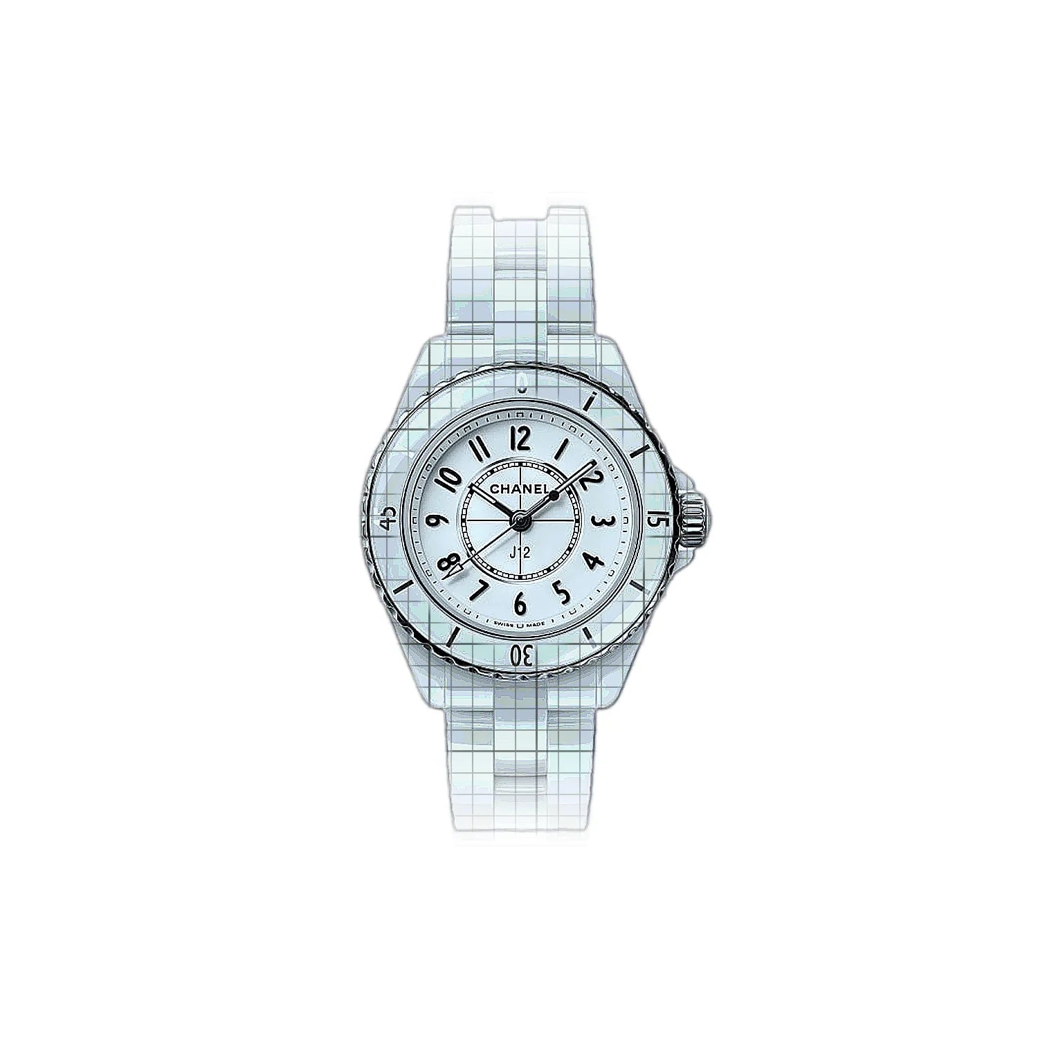 Chanel J12 28 mm Weiß