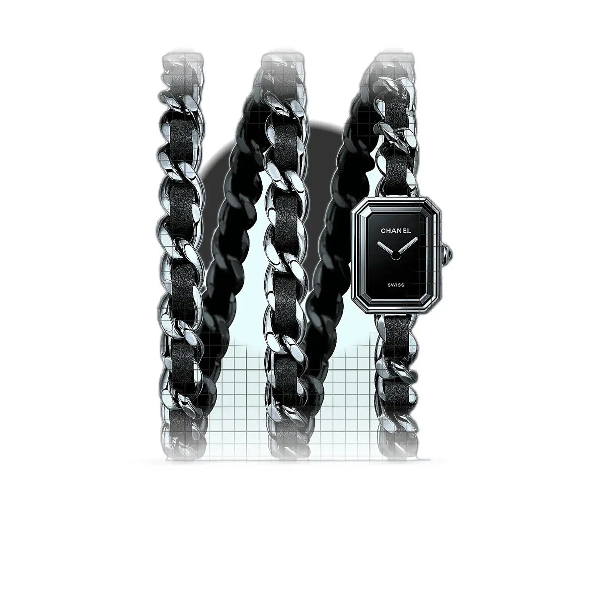 Chanel Première H7023 Black Dial Stainless Steel, PVD coated 24mm Watch