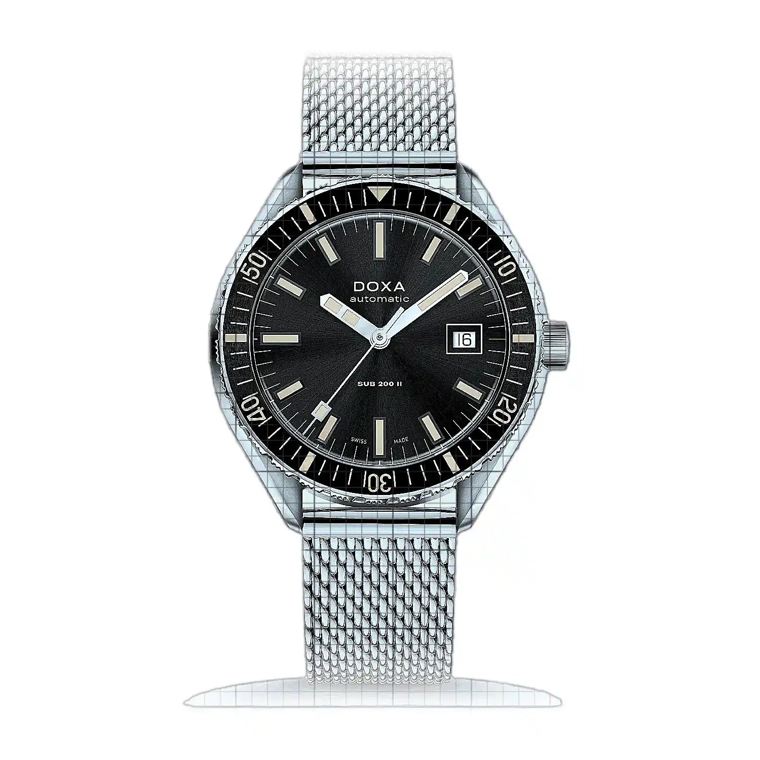 Doxa SUB 200 II Sharkhunter 795.10.101.10 Black Dial Stainless steel 44mm Watch