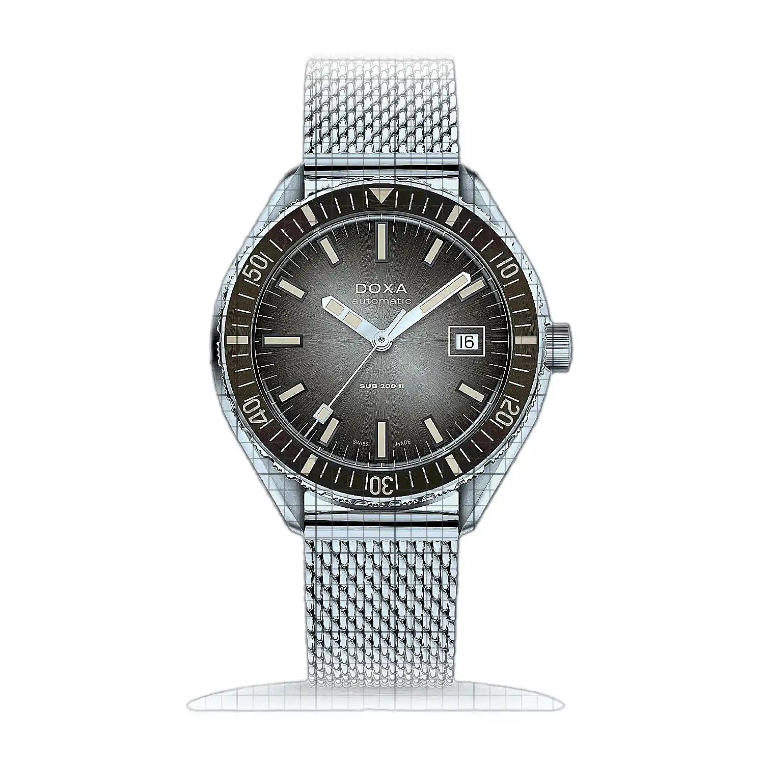 Doxa SUB 200 II Sharkhunter Vintage 795.10.101V.10 Brown Dial Stainless steel 44mm Watch
