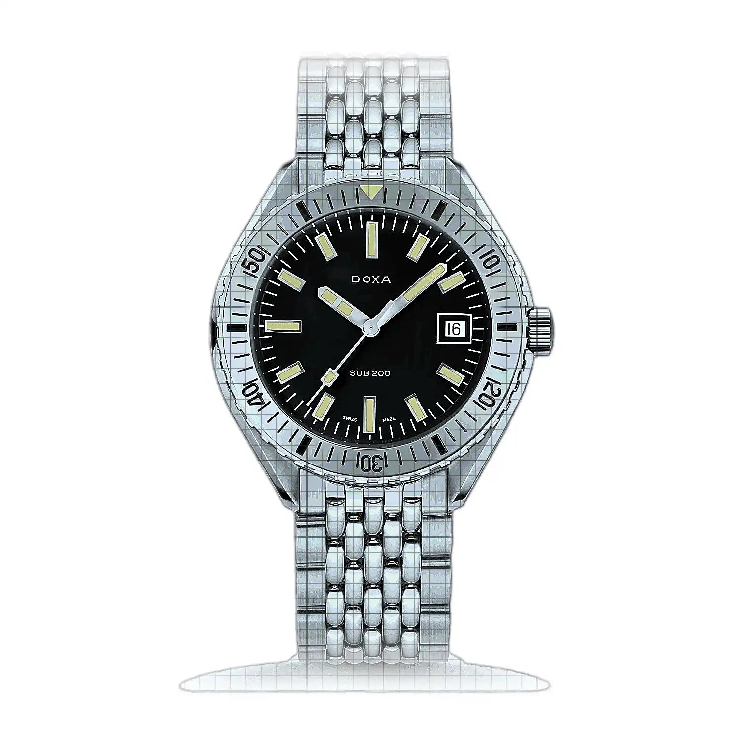 Doxa Sub 200 Sharkhunter 796.10.101.10 Black Dial Stainless steel 42mm Watch