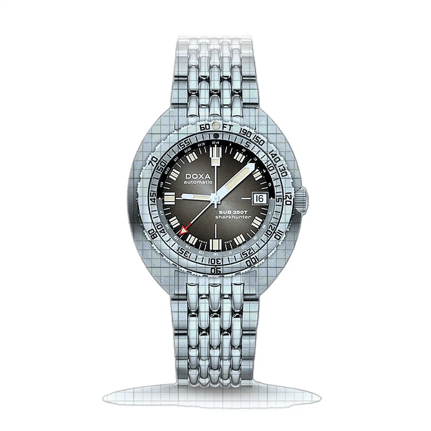 Doxa Sub 250T GMT Sharkhunter Vintage 855.10.101V.10 Grey Dial Stainless steel 40mm Watch