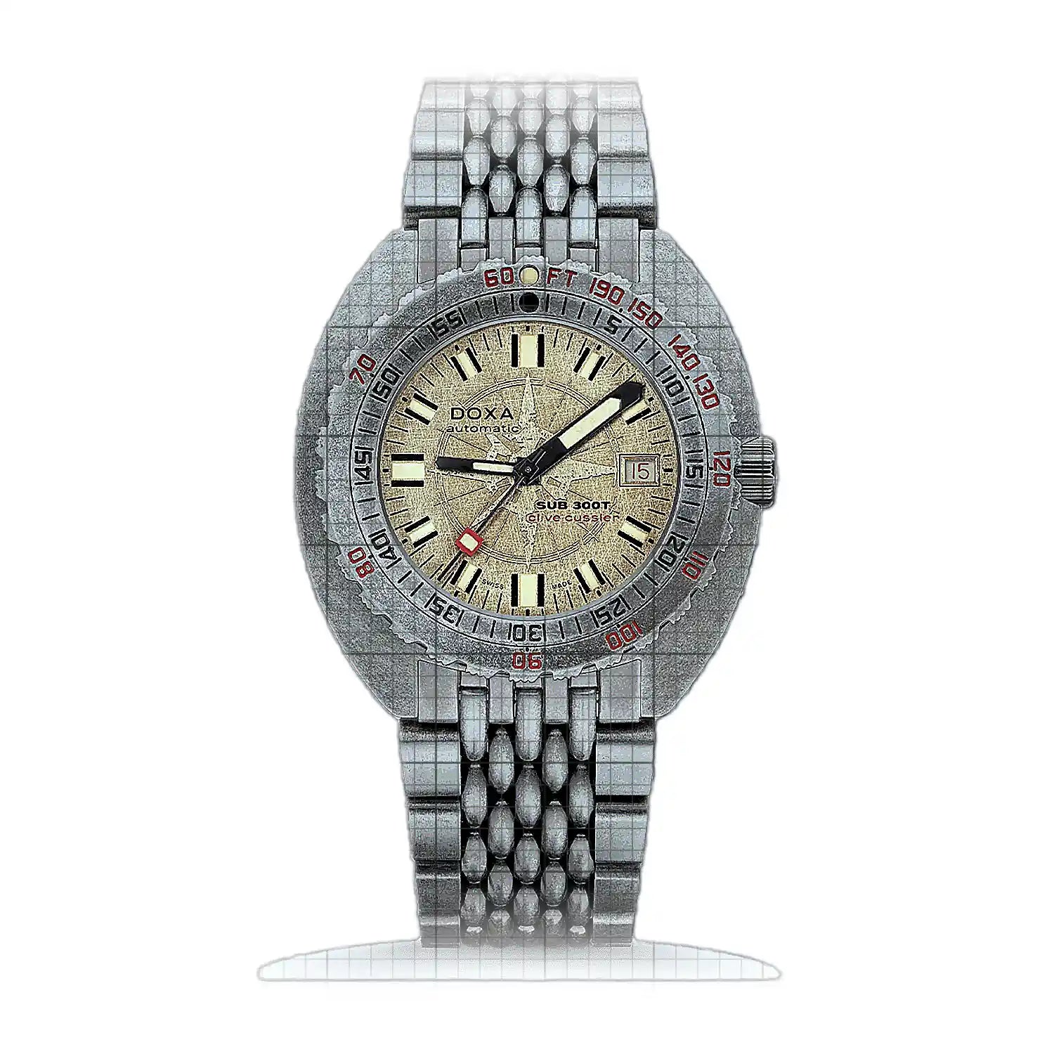 Doxa Sub 300T Clive Cussler 840.80.031.15 Gold Dial Stainless steel mm Watch