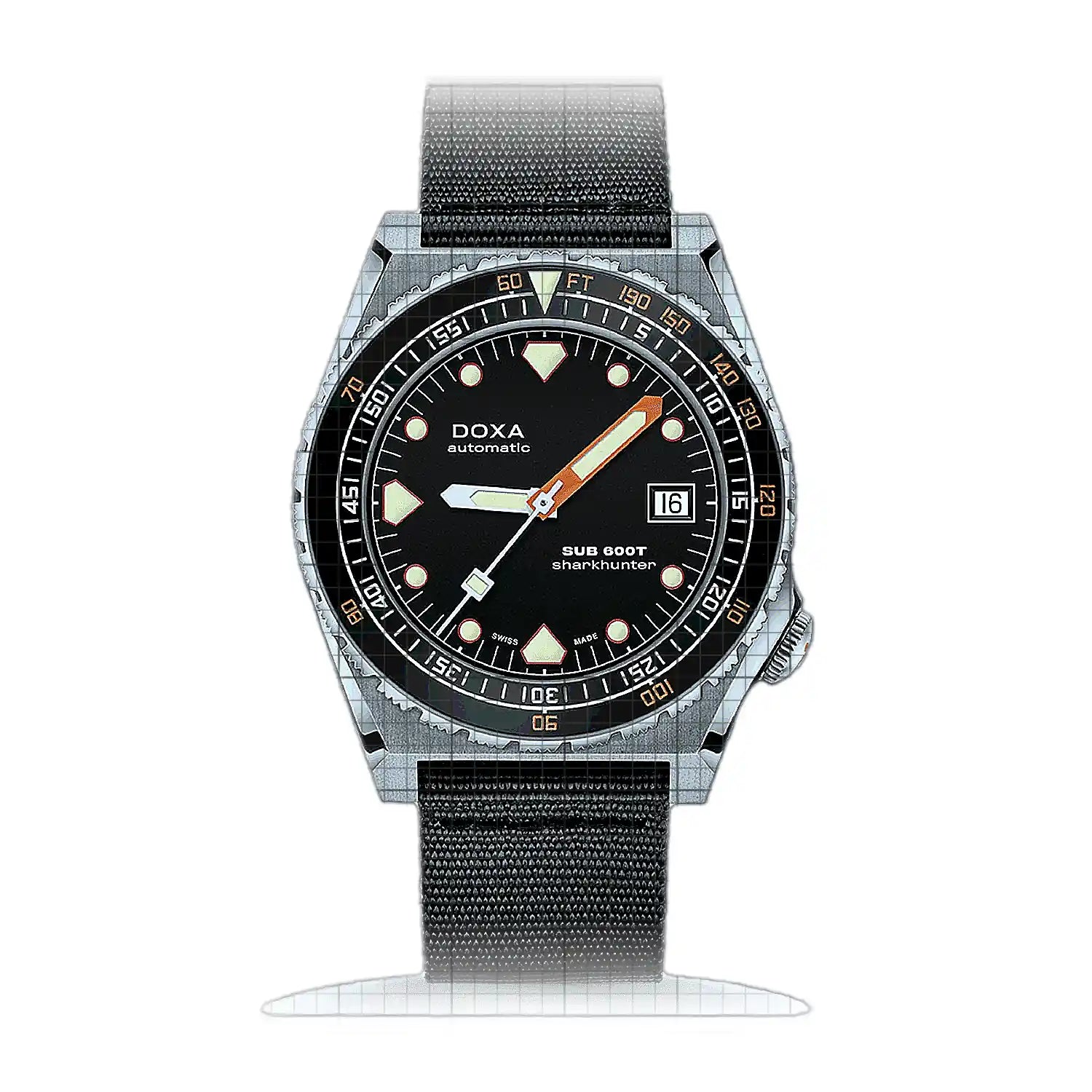 Doxa Sub 600T Sharkhunter 861.10.101.20 Black Dial Stainless steel 40mm Watch