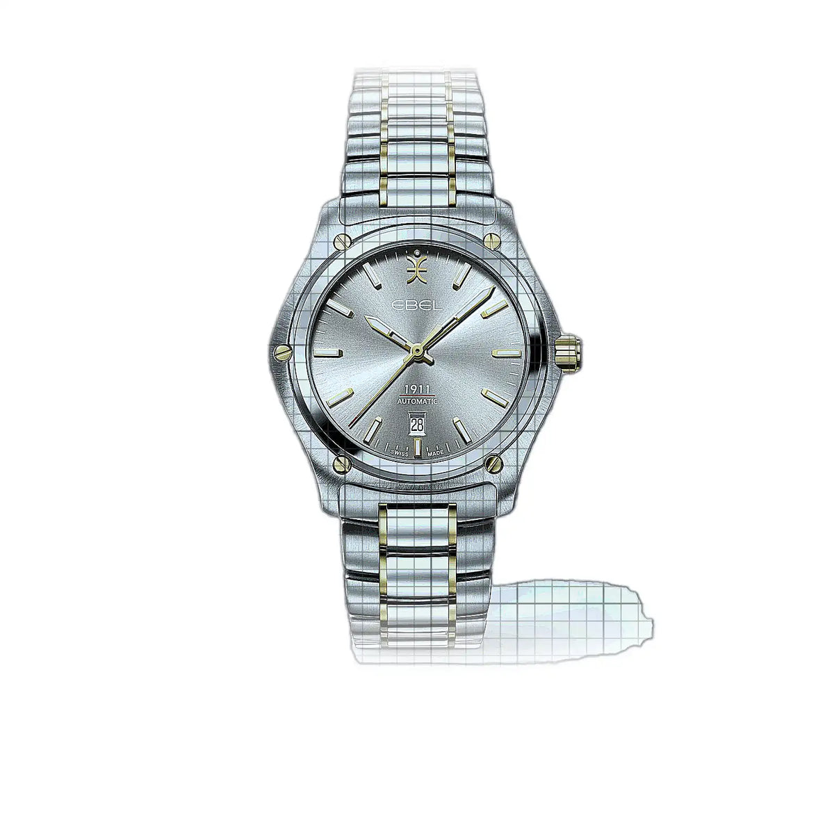 Montre Ebel 1911 1216616 Gris Cadran en acier inoxydable, 42 mm
