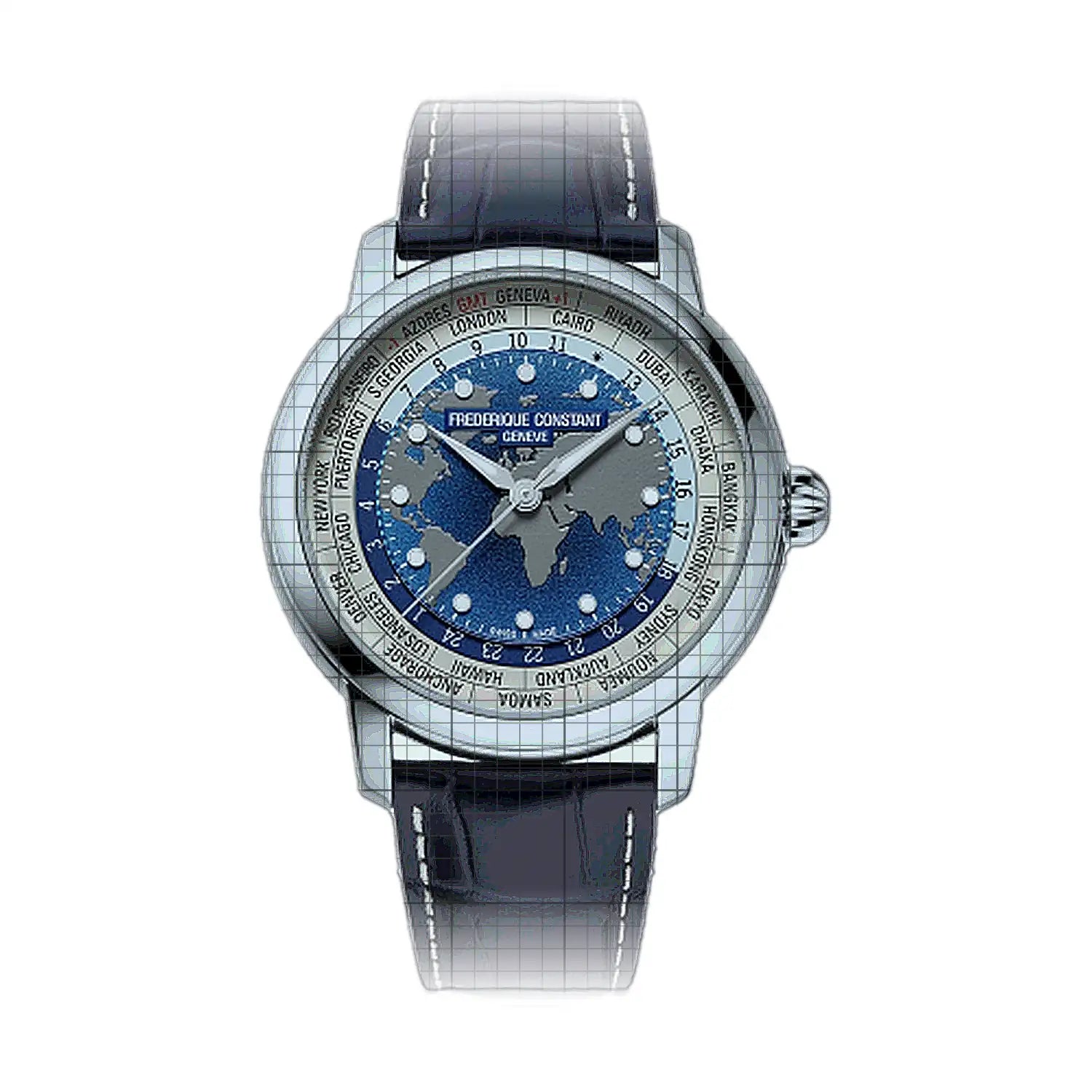 Frederique Constant Manufacture Classic Worldtimer 40mm Blue