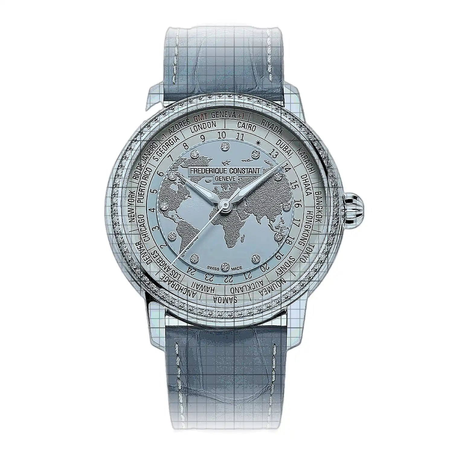 Frederique Constant Manufacture Classic Worldtimer 40mm Blue