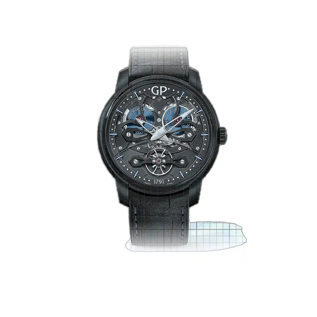 Girard-Perregaux Bridges 84000-21-632-BH6A Grey Dial Titanium 45mm Watch