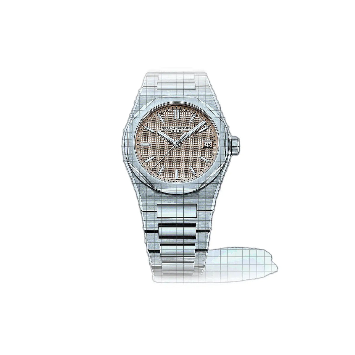 Girard-Perregaux Laureato 81006-11-3626-1CM Pink Dial Stainless steel 36mm Watch