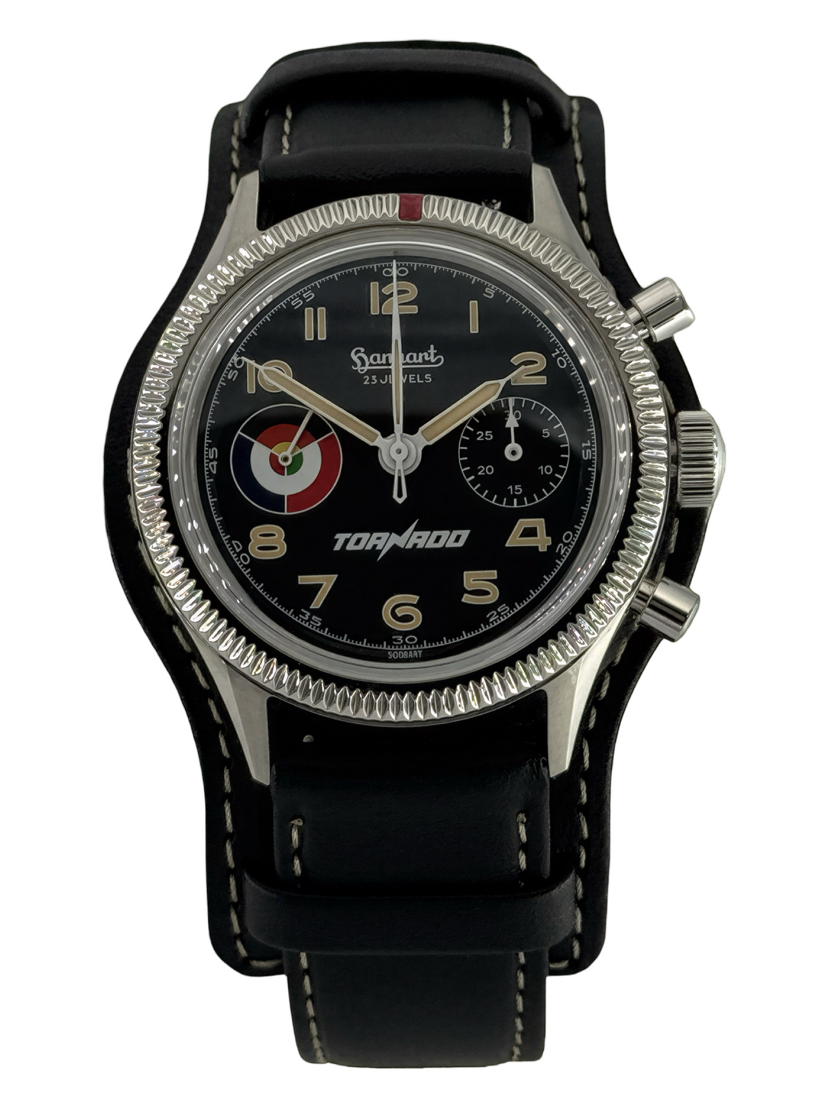 Hanhart 417 ES Handaufzug Schwarz 39 mm