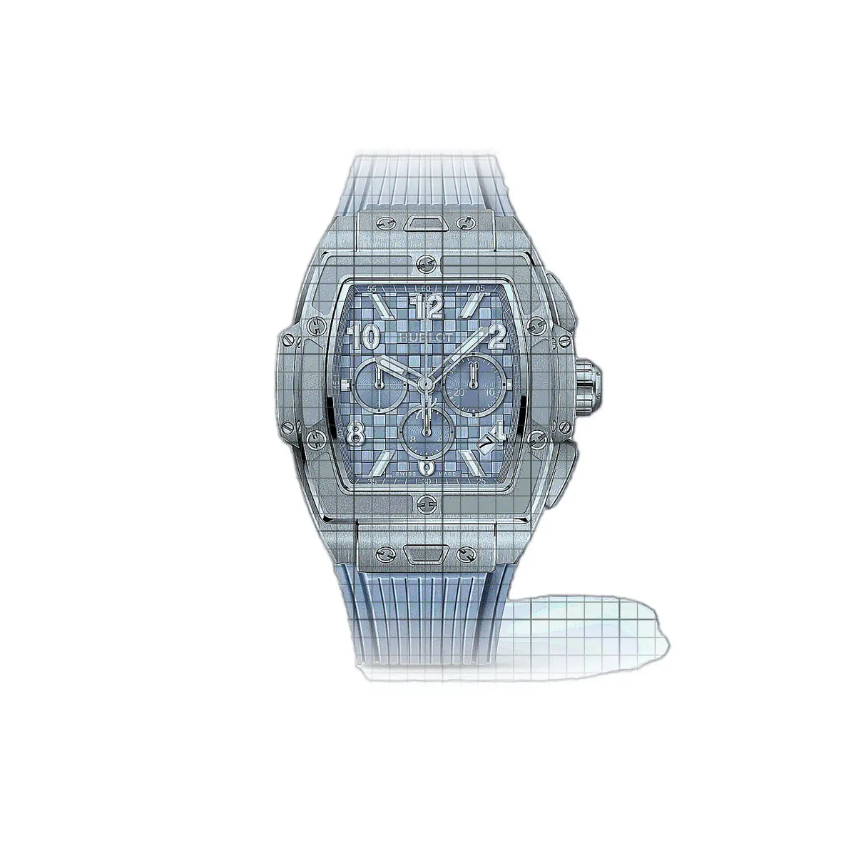 Hublot Spirit of Big Bang 642.NL.717B.RX Blaues Zifferblatt, Titan, 42 mm Uhr