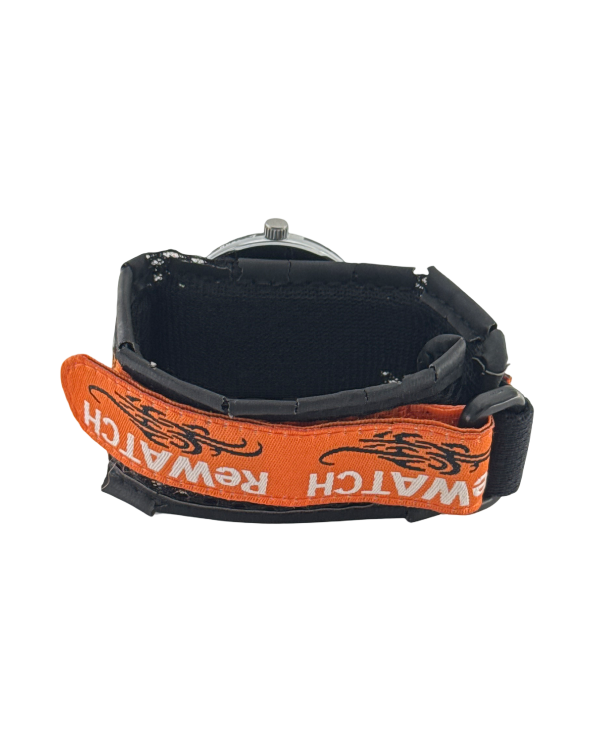 ReWATCH Swiss Made „Beach“ Quarz Vintage Uhr – Orange Lünette aus recyceltem Material
