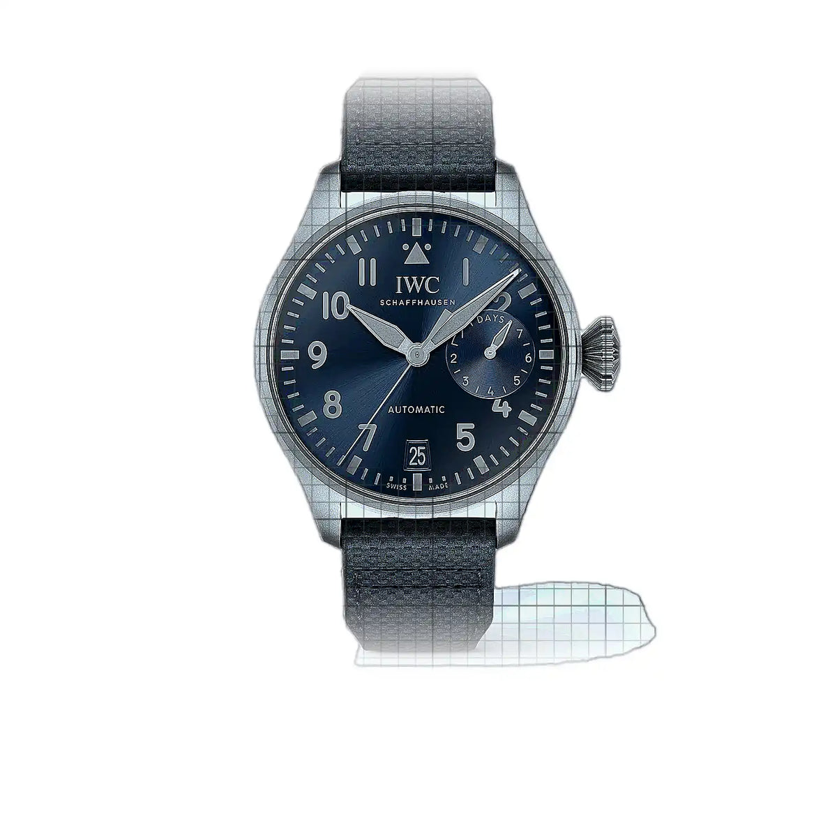 Uhren von IWC Pilot: IW501019, blaues Zifferblatt, Titan, 46 mm Uhr