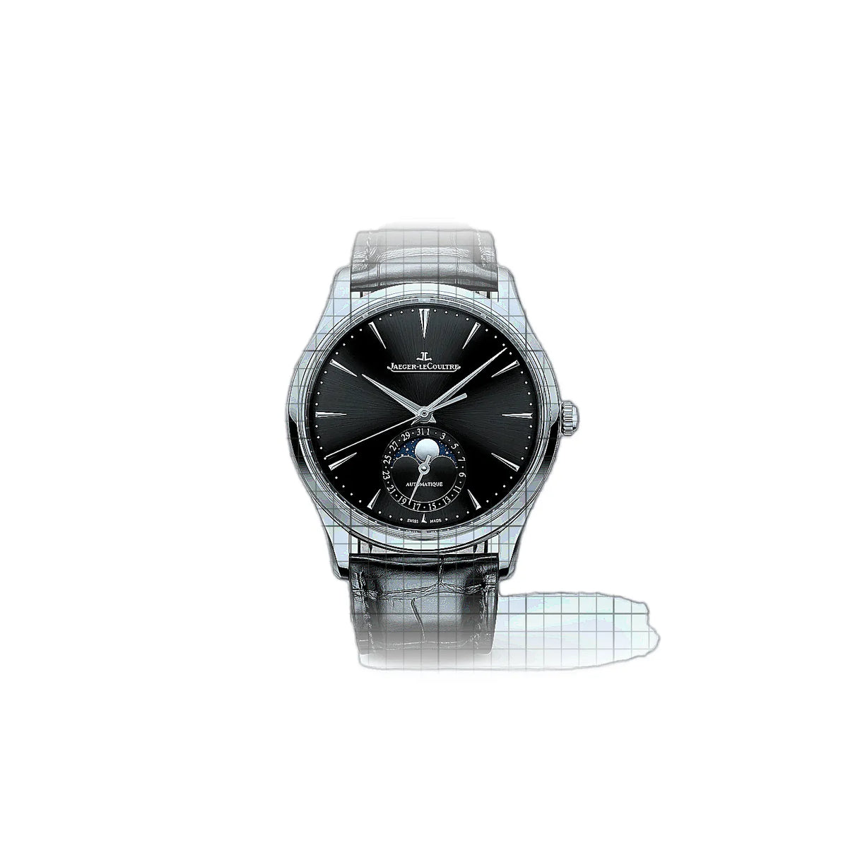 Jaeger-LeCoultre Master Ultra Thin 1368471 Black Dial Stainless steel 39mm Watch