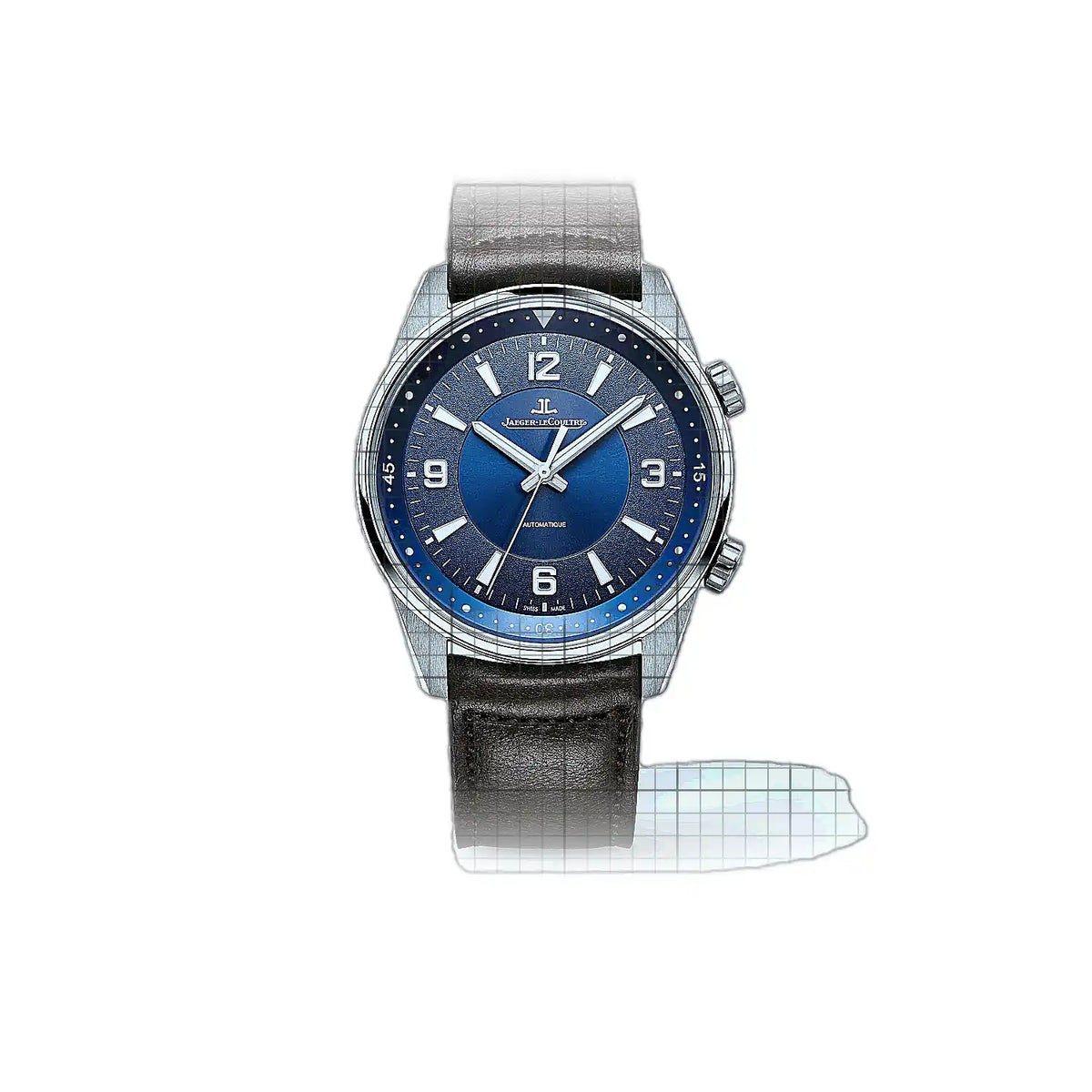 Montre Jaeger-LeCoultre Polaris 9008480, cadran bleu, acier inoxydable, 41 mm