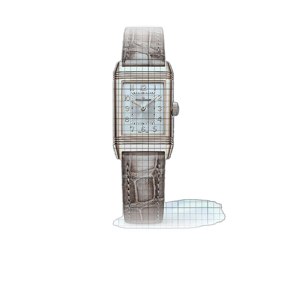 Jaeger-LeCoultre Reverso 2662543 Horloge met zilveren wijzerplaat en roségouden kast, 34 mm