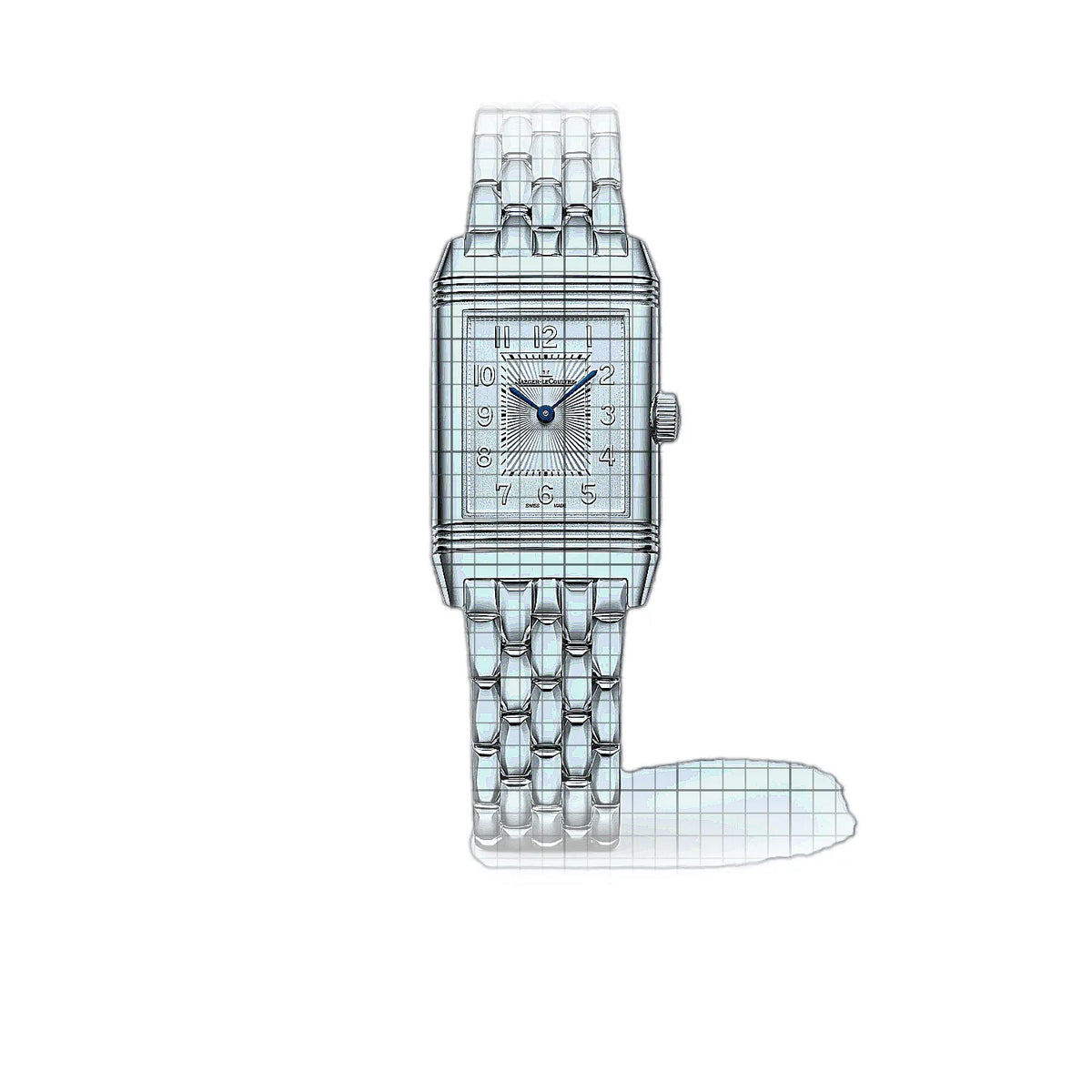 Jaeger-LeCoultre Reverso 2668143 Horloge met zilveren wijzerplaat, roestvrij staal, 34 mm