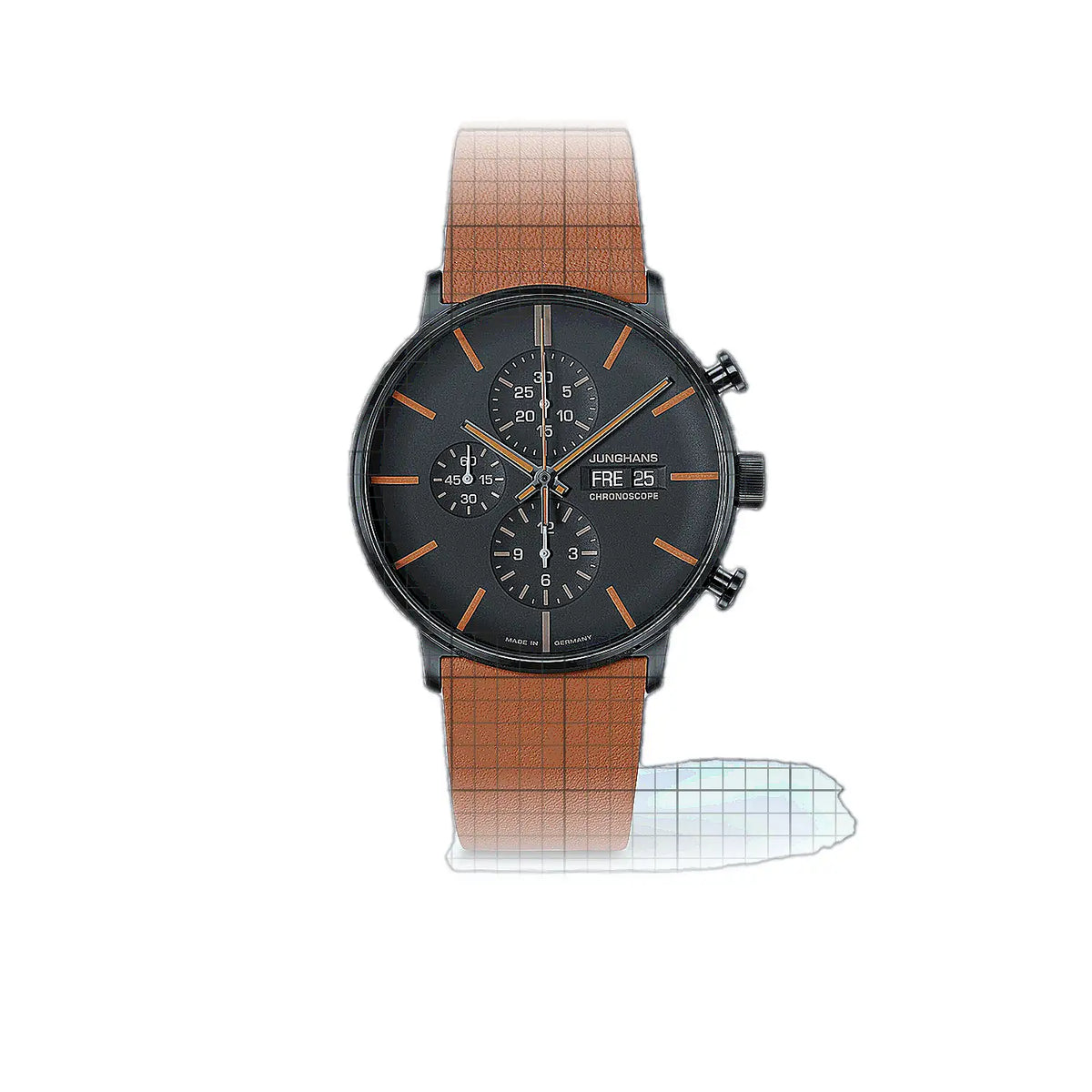 Montre Junghans Form 027/4370 Noir Cadran en acier inoxydable, 42 mm