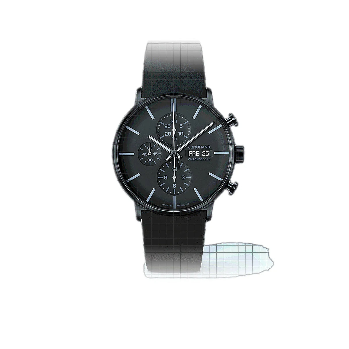 Junghans Form 027/4371.02 Black Dial Stainless steel 42mm Watch