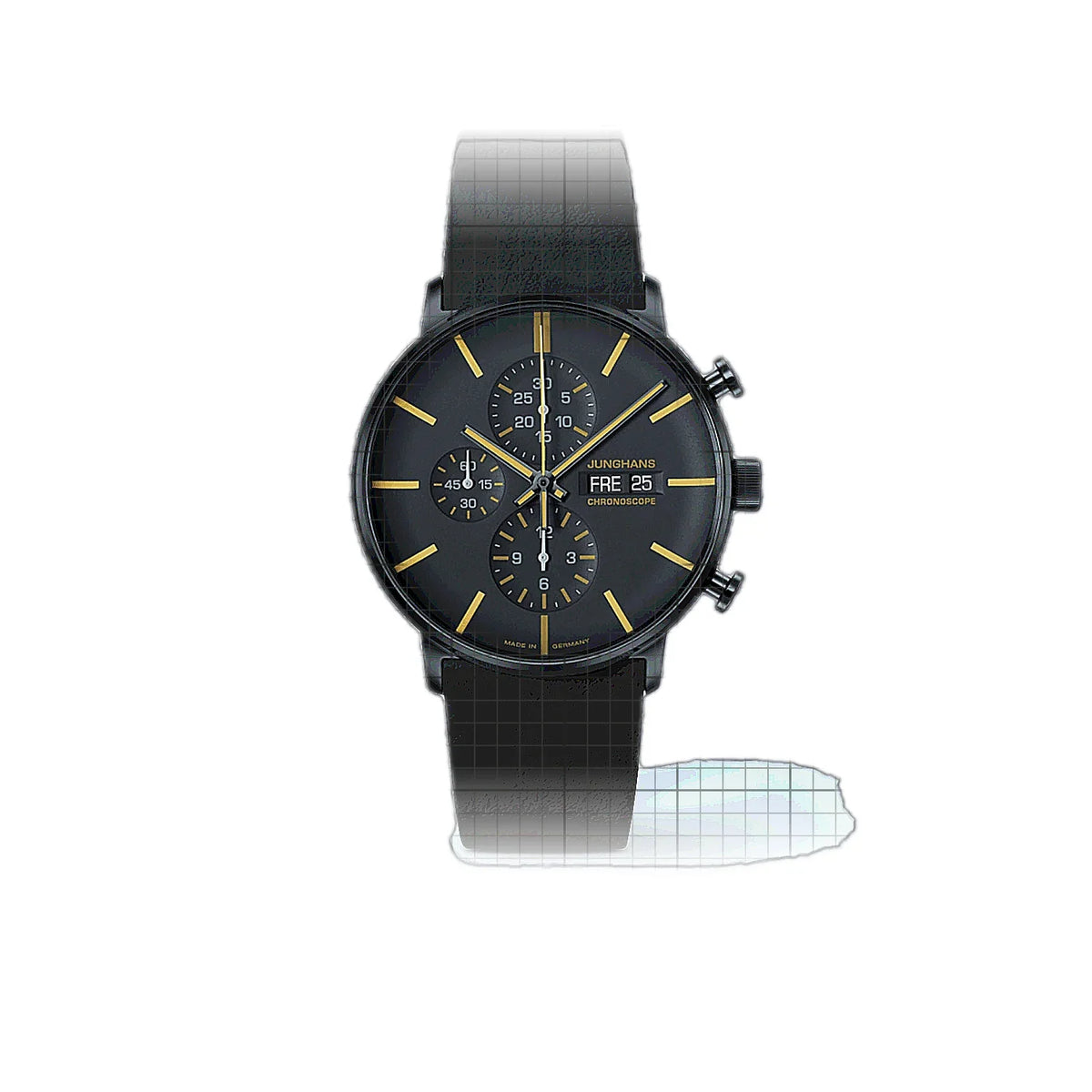 Montre Junghans Form 027/4372.02 Noir Cadran en acier inoxydable, 42 mm