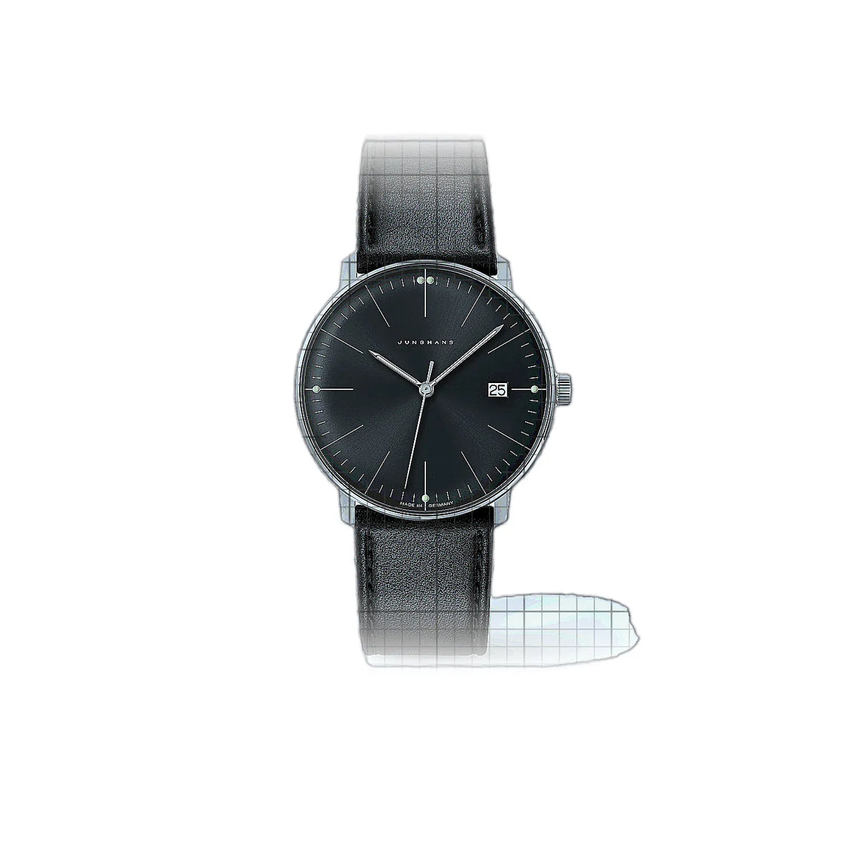 Junghans Max Bill 041/4465.02 Black Dial Stainless steel 38mm Watch