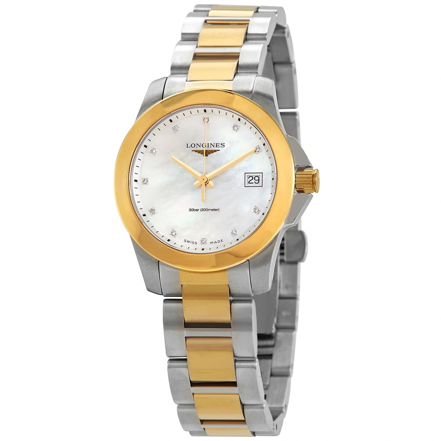 Longines Conquest Quartz Mother of Pearl 34mm