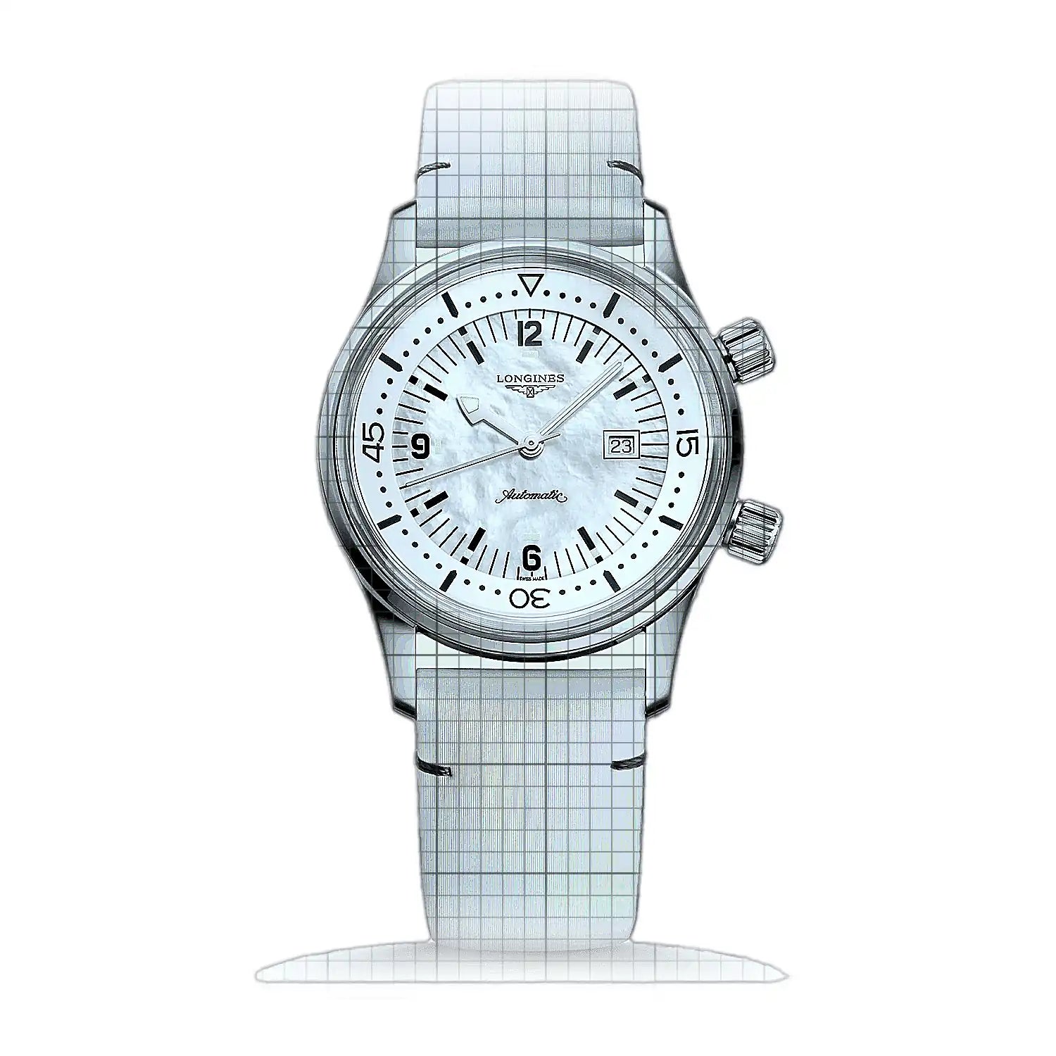 Longines Legend Diver Watch 36 L3.374.4.80.0 Mother of pearl Dial Stainless steel 36mm Watch