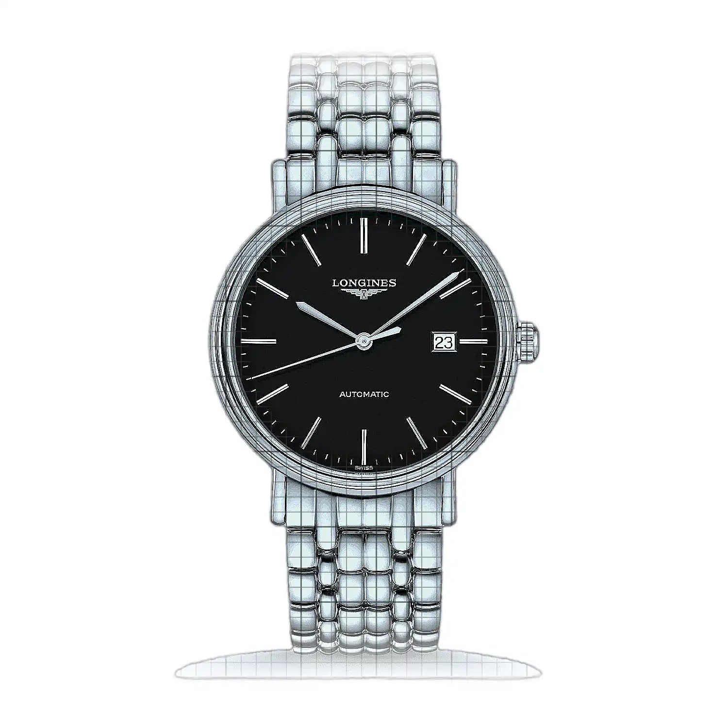 Longines Presence 40 L4.922.4.52.6 Black Dial Stainless steel 40mm Watch