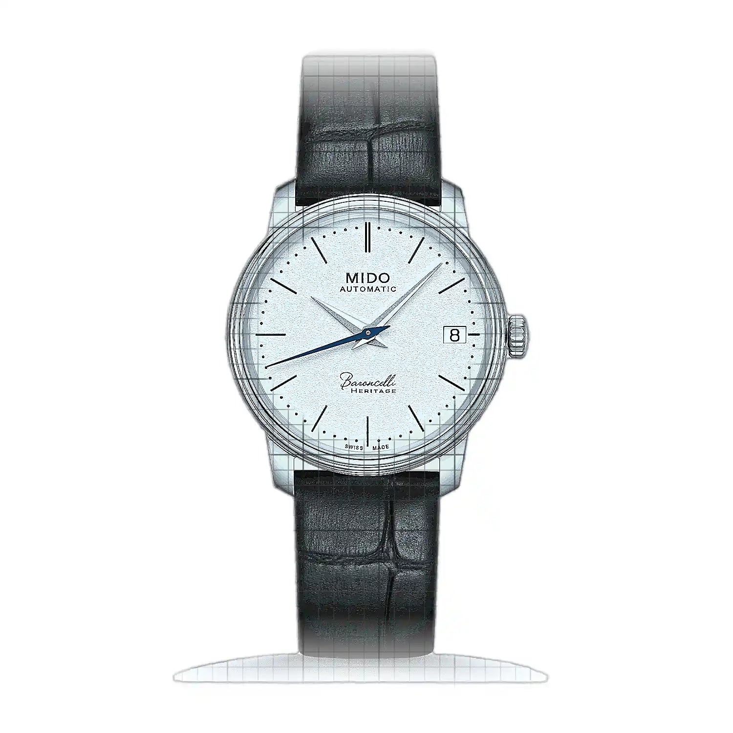Mido Baroncelli Heritage Lady M027.207.16.010.00 White Dial Stainless steel 33mm Watch