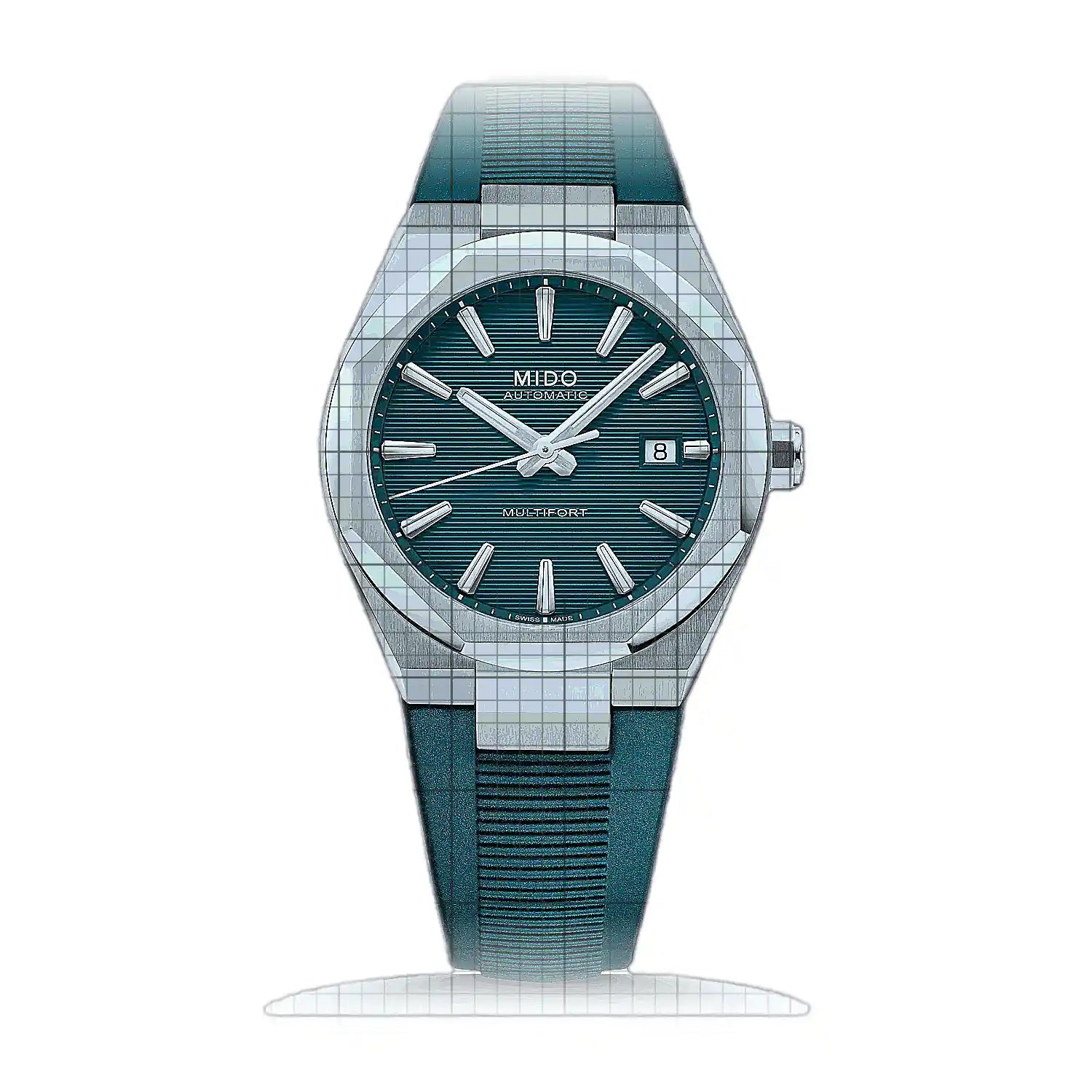 Mido Multifort 8 One Crown M055.507.17.091.00 Green Dial Stainless steel 40mm Watch