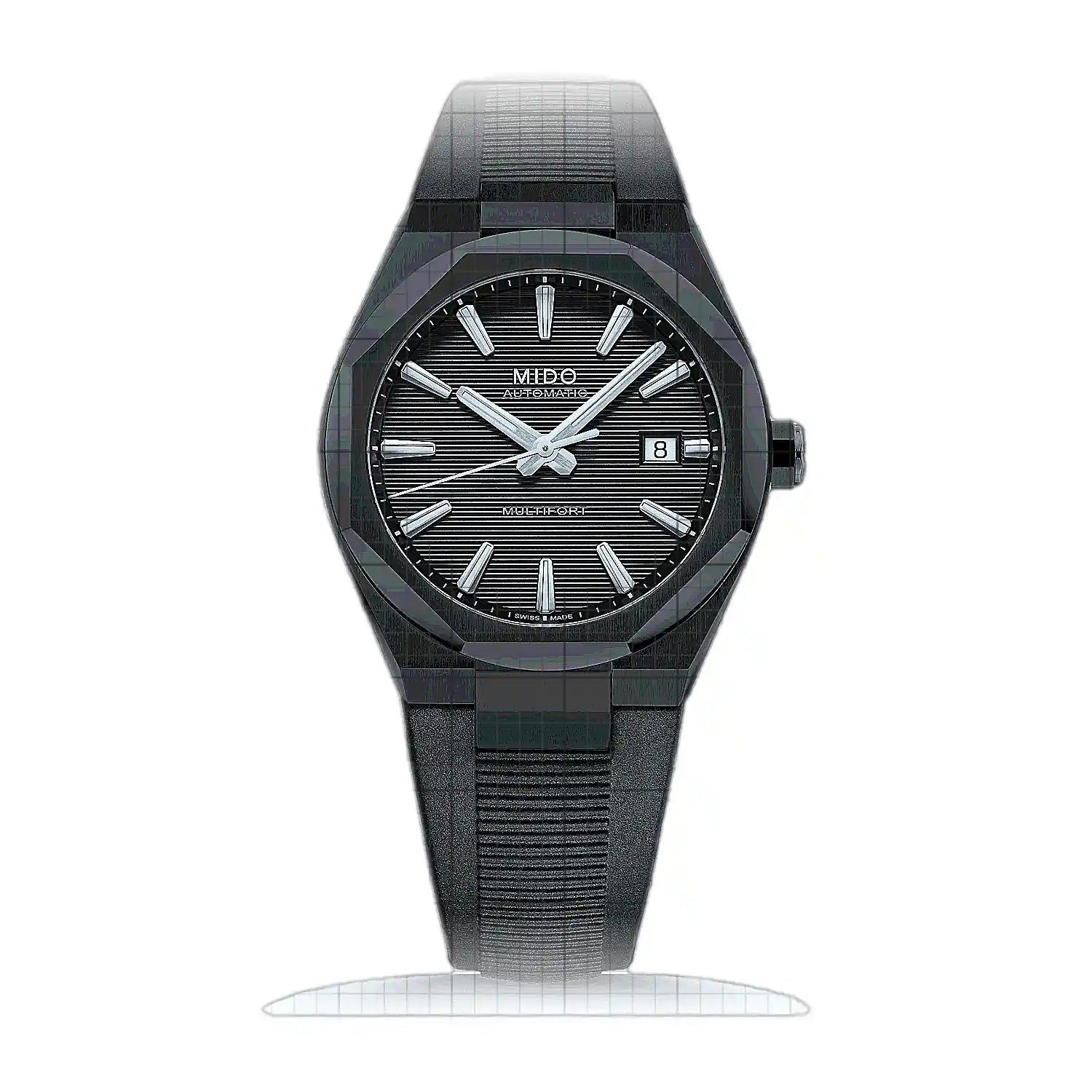 Mido Multifort 8 One Crown M055.507.37.051.00 Black Dial Stainless steel 40mm Watch