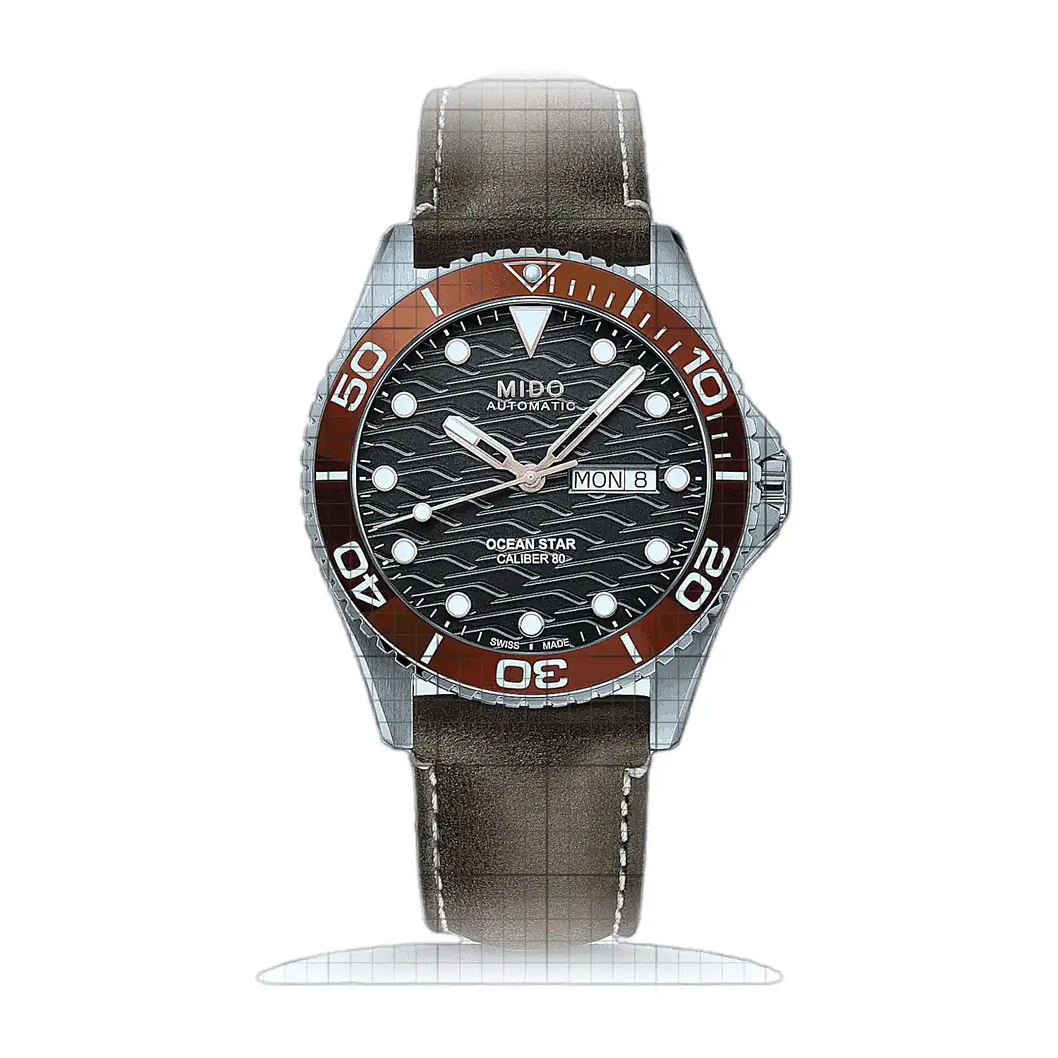Mido Ocean Star 200C M042.430.16.051.00 Black Dial Stainless steel 42mm Watch