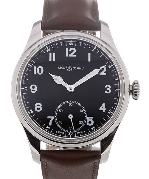 Montblanc 1858 met handopwinding, zwart, 44 mm
