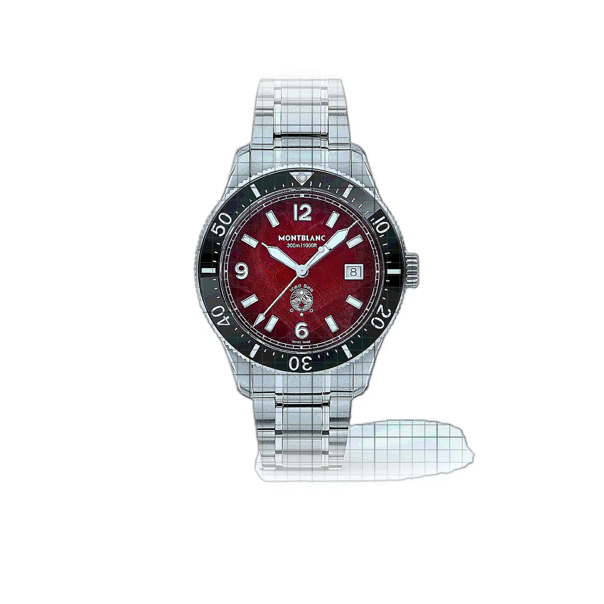 Montblanc 1858 MB132291 Red Dial Stainless steel 41mm Watch
