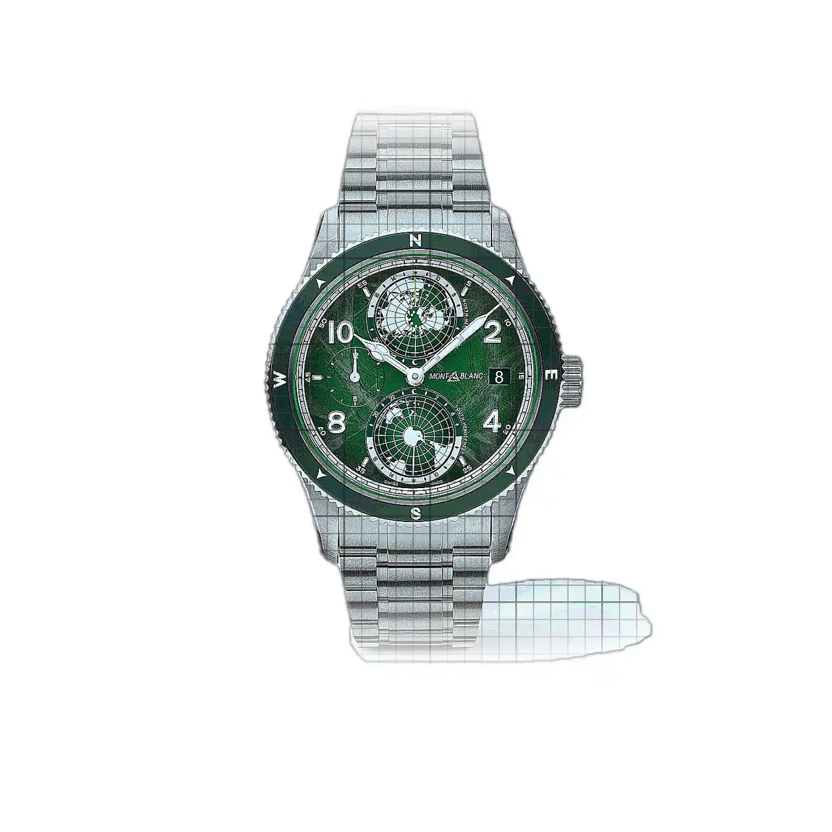Montblanc 1858 MB133303 Green Dial Stainless steel 42mm Watch