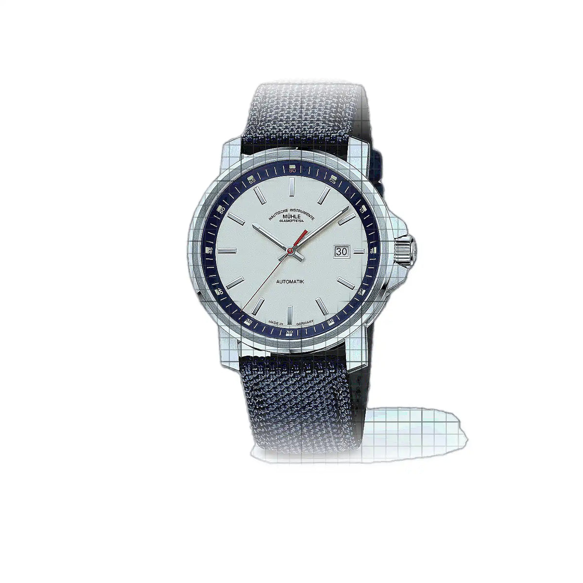 Mühle Glashütte 29er M1-25-36-200-CB Beige Montre à cadran en acier inoxydable, 42 mm