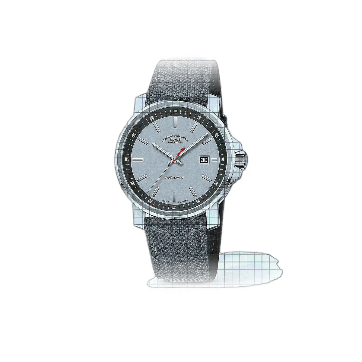 Mühle Glashütte 29er M1-25-37-CB-V Gris Montre à cadran en acier inoxydable, 42 mm