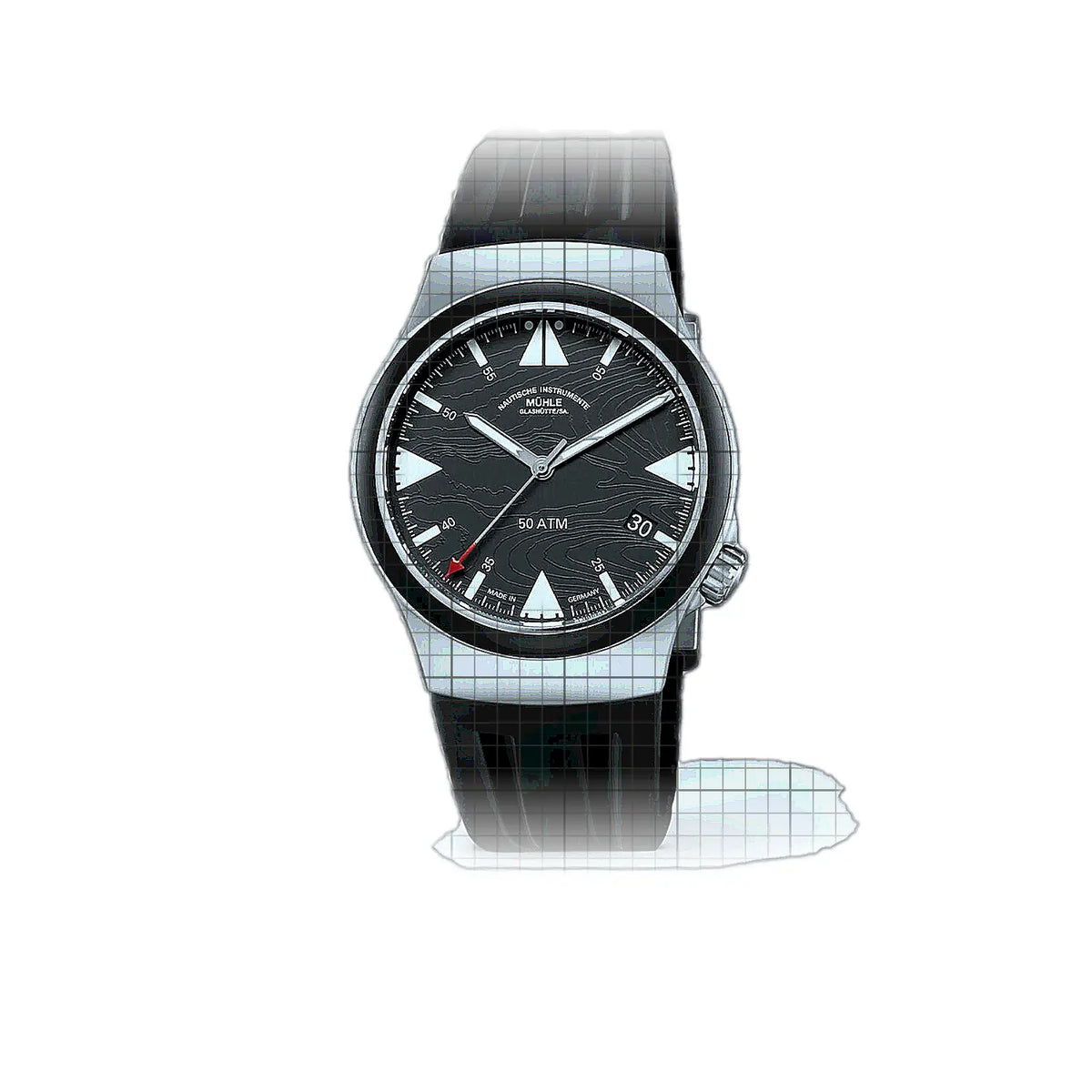 Mühle Glashütte Nautische Instrumente M1-51-03-2025-KB Black Dial Titanium 43mm Watch